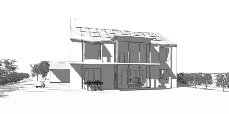 low energy home near Claregalway with solar passive design